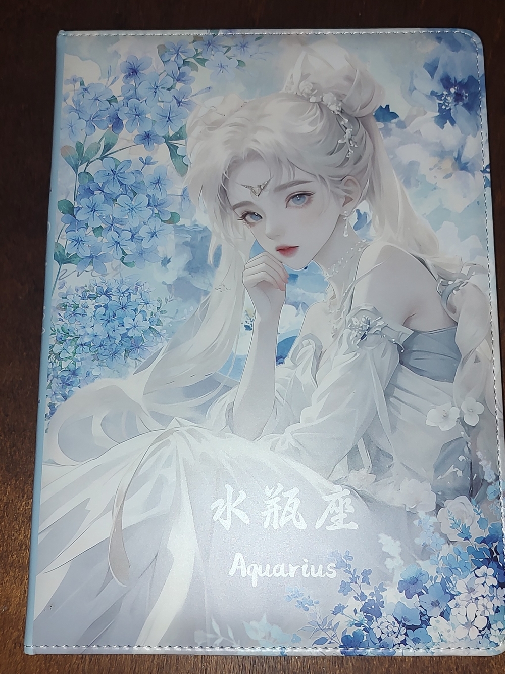 New! Sailor Moon Aquarius Zodiac Large Peel Leather Soft Cover Notebook